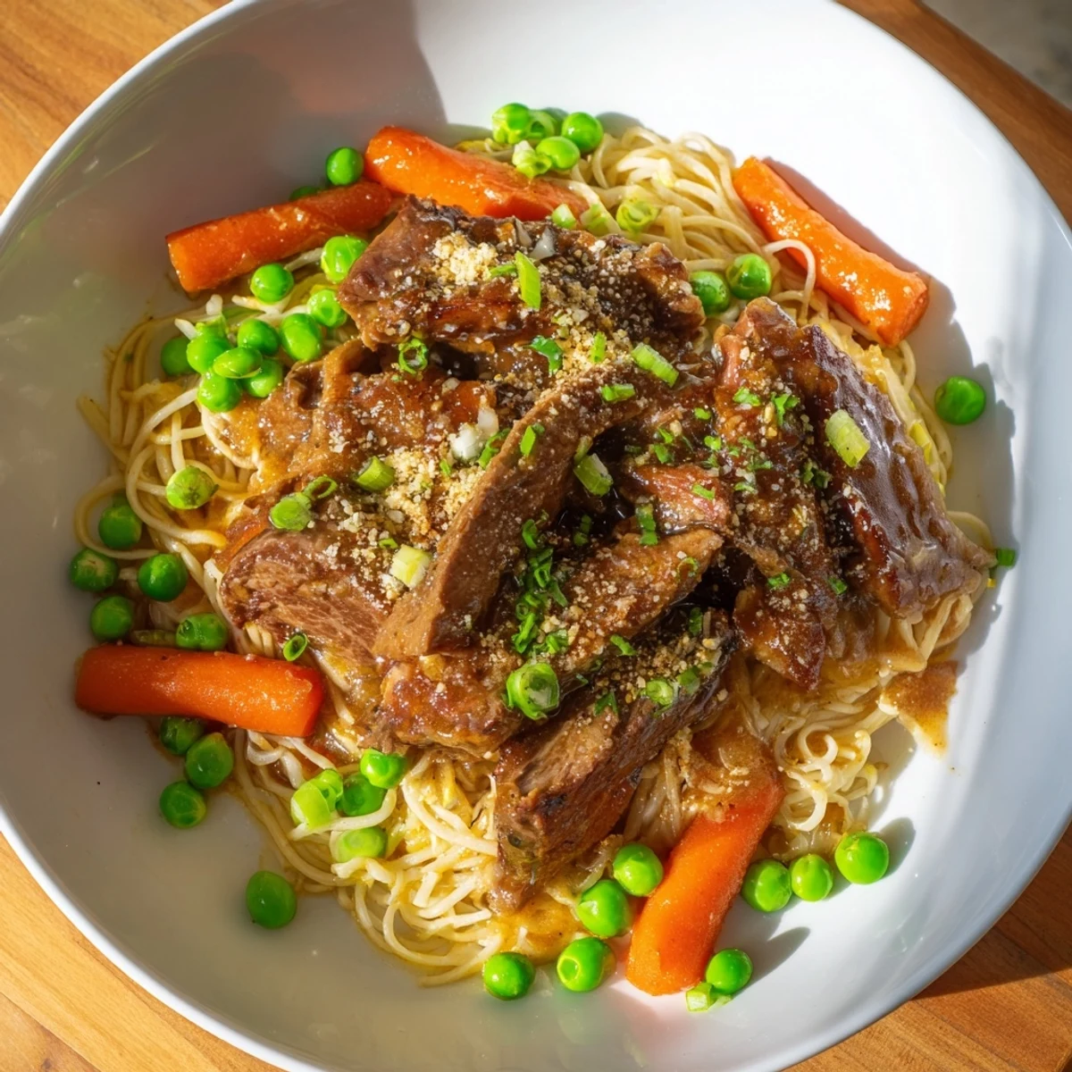 Golden-brown Skillet Beef Stir-Fry, showcasing tender beef and colorful vegetables, ready to serve and enjoy.