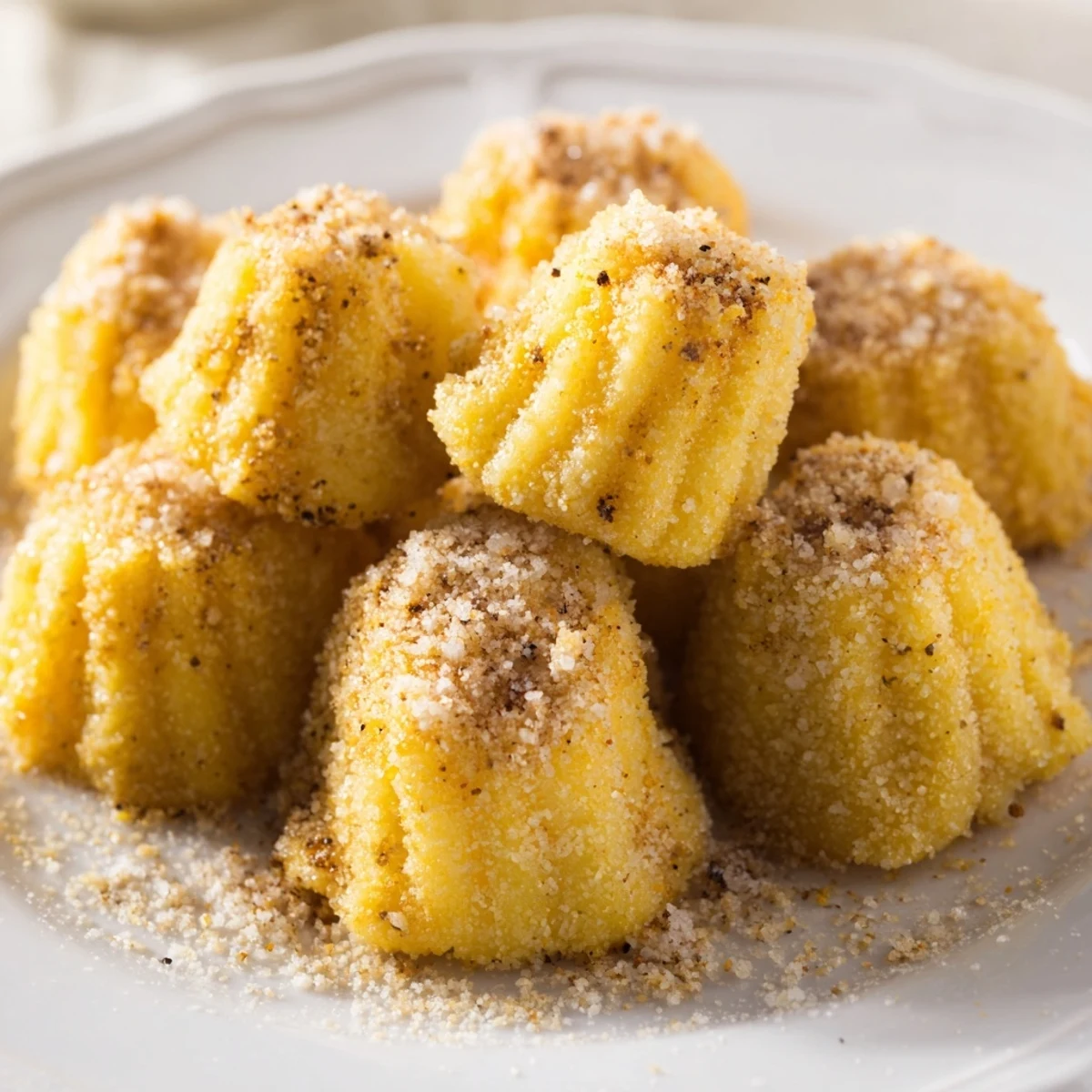 Golden, crispy Air-Fryer Buffalo Cauliflower Bites ready to be dipped, perfect snack for game day.