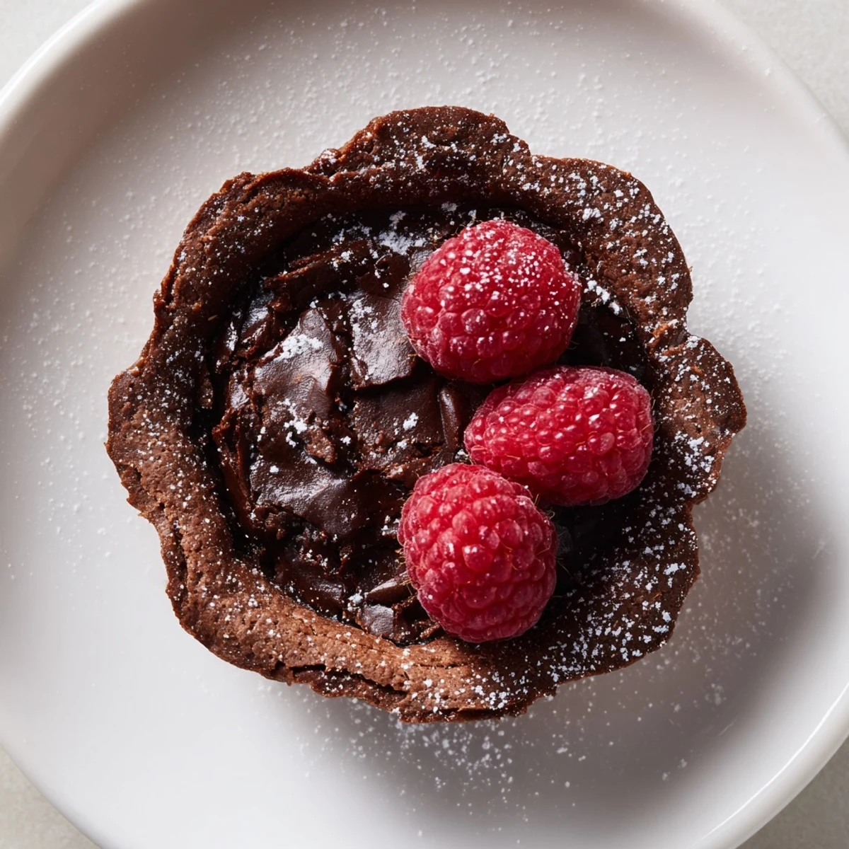 A slice of Decadent Dark Chocolate Brownie Tart dusted with cocoa, a perfect dessert.