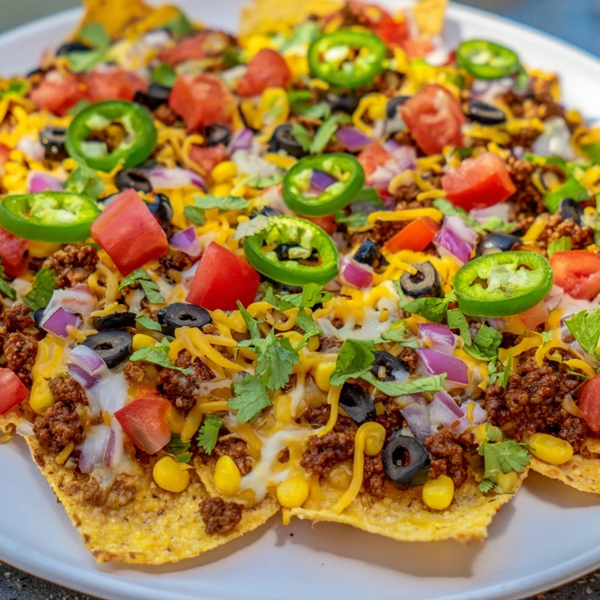 A tray overflowing with freshly baked Easy Sheet-Pan Nachos, ready for a delicious Tex-Mex meal.