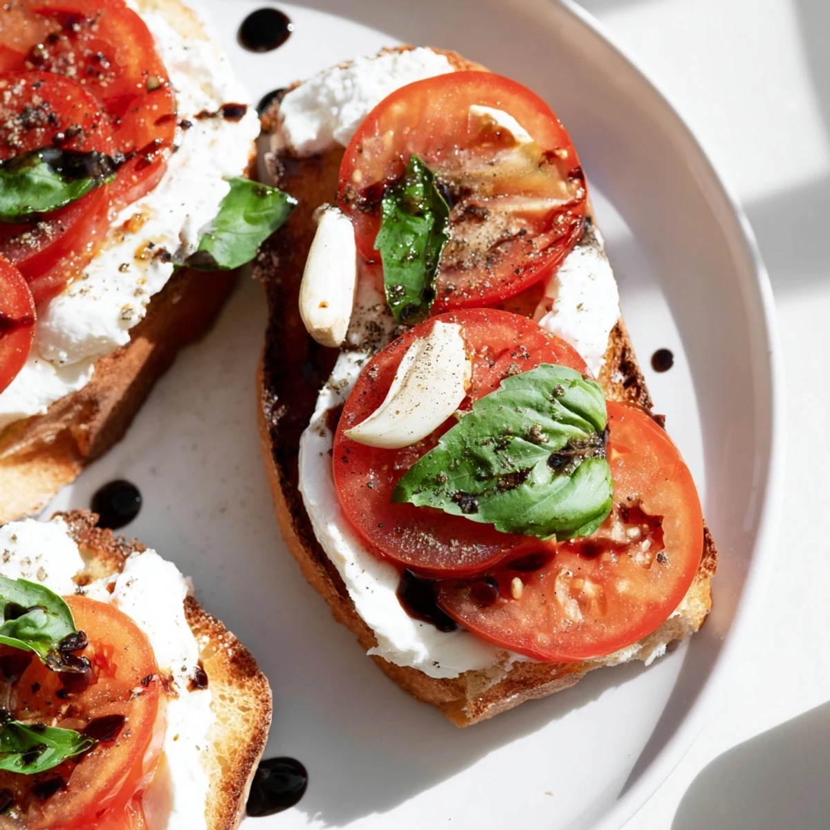 Enjoy the fresh flavors of Tomato Burrata Toast, showcasing the burst of juicy tomatoes with creamy burrata.