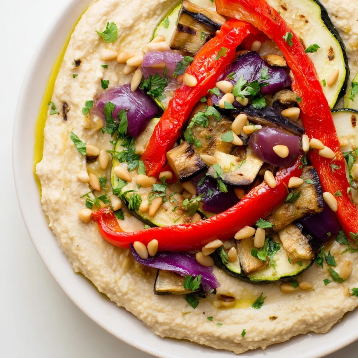Hummus Roasted Veggies