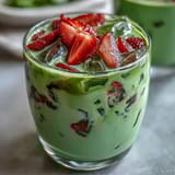 Strawberry Matcha Oat Latte