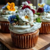 Spring Cupcakes Edible Flowers