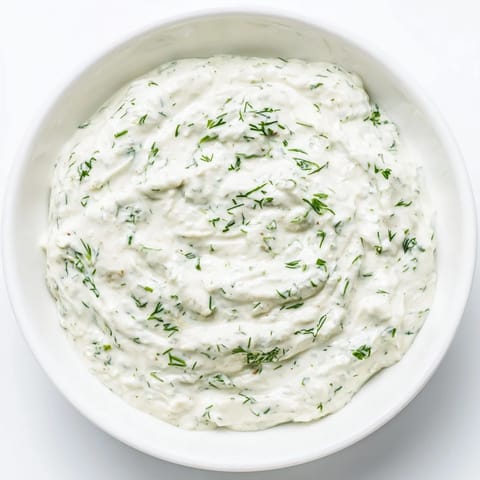 Creamy Greek Yogurt Herb Dip, speckled with fresh herbs, is ready to be scooped with crisp veggies.