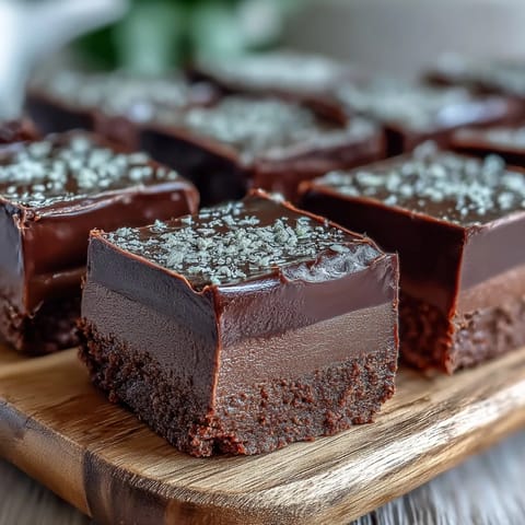 Smooth squares of homemade Hojicha Fudge sit on a cooling rack, featuring a rich chocolate and roasted green tea base for a nutty, melt-in-your-mouth bite.