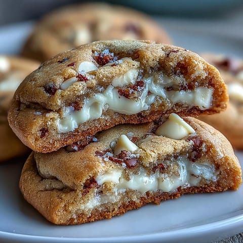 Golden Hojicha White Chocolate Cookies on a cooling rack, featuring melted white chocolate chips and a lightly crisp edge.
