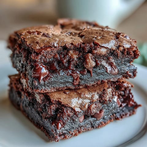 Golden-brown Hojicha Brookies with a crackly top and fudgy interior, still warm in an 8x8-inch pan.