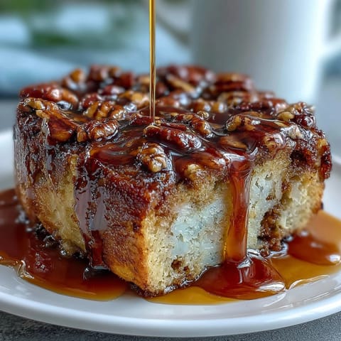 Golden cake infused with floral dandelion honey, topped with tangy lemon glaze for a delightful dessert.  