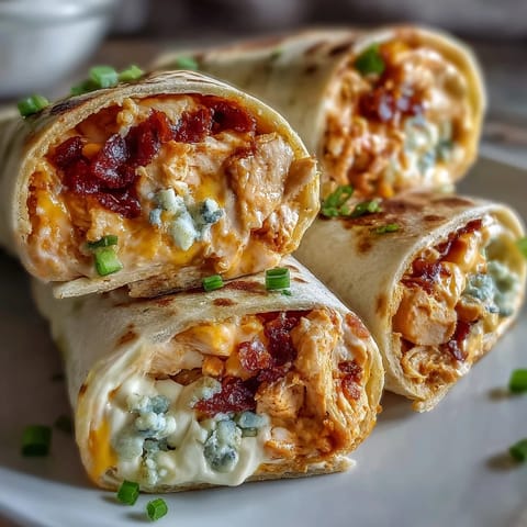 Buffalo Chicken Cream Cheese Pinwheels
