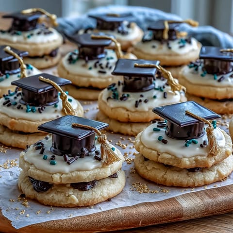Graduation cookies: diplomas and caps gleam with gold icing, a sweet celebration.