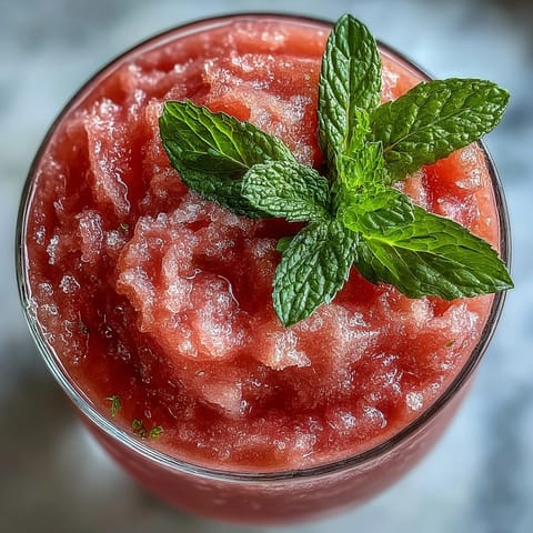 Frozen Watermelon Lemonade Slushie: Thirst-quenching, naturally sweet, perfect summer refreshment.