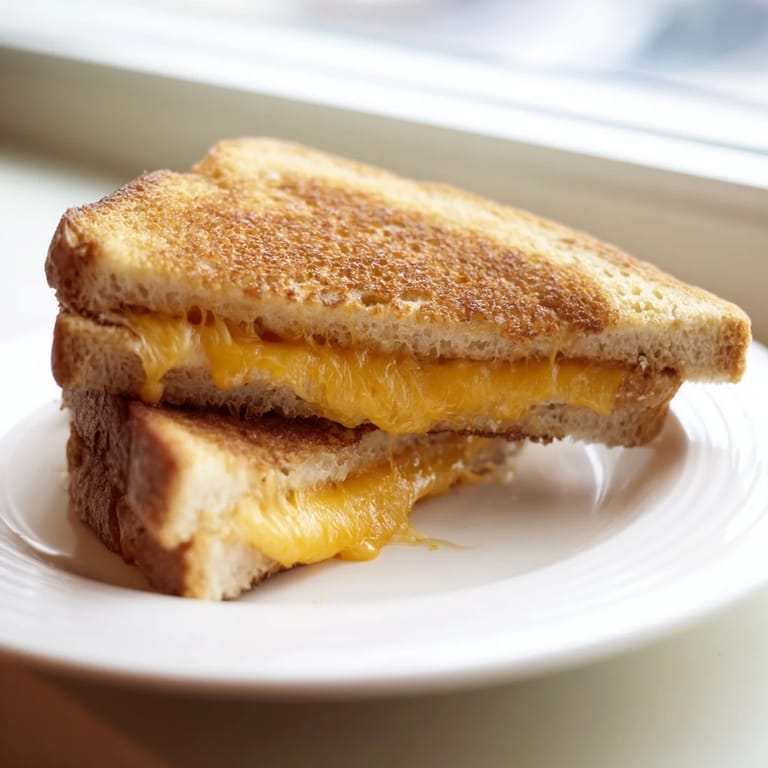 A close-up of a delicious air fryer grilled cheese, perfectly browned and melted.