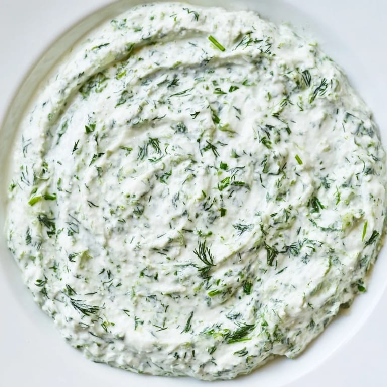 Vibrant green herbs blend with tangy Greek Yogurt Herb Dip, perfect for dipping or spreading on a sandwich.