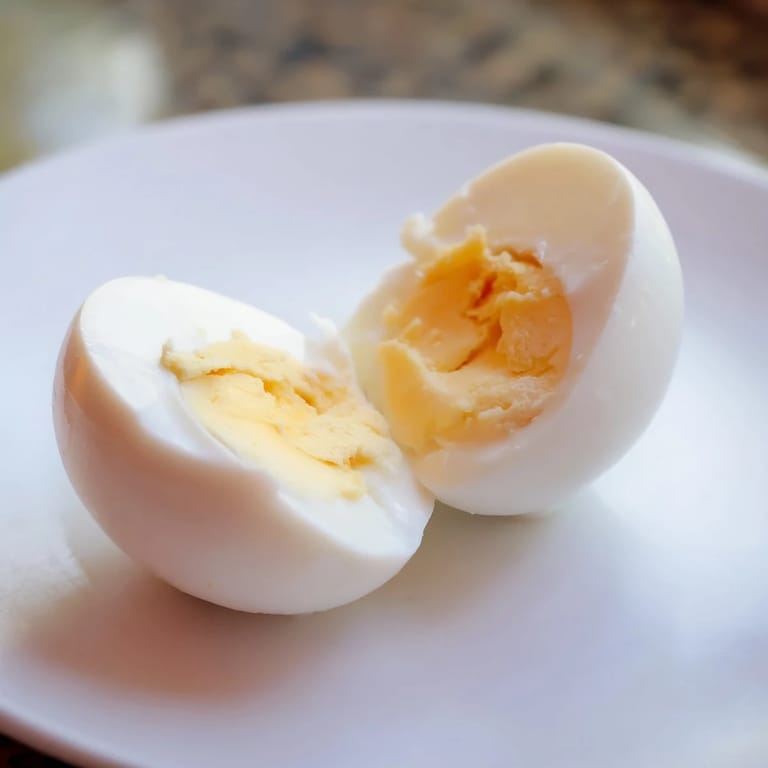 These Air Fryer Boiled Eggs have a speckled shell revealing a perfectly cooked interior; easy to peel.
