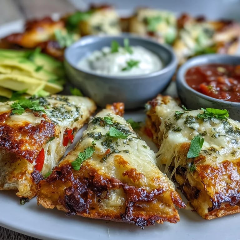 Freshly baked Blooming Quesadilla Ring garnished with cilantro and lime wedges on a rustic platter.