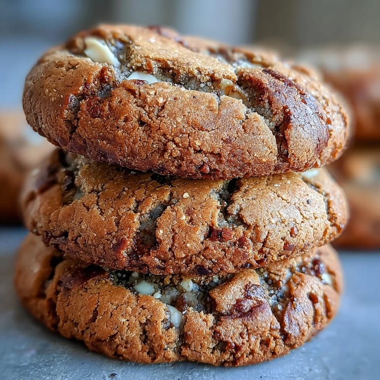 Fragrant Brown Butter Hojicha & Earl Grey Cookies served with tea on a wooden table.