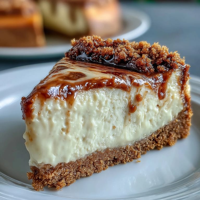 Freshly made Hojicha Cheesecake with a dusting of matcha powder, ready to serve to guests.