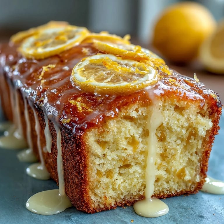 Zesty lemon pound cake infused with Limoncello, topped with glossy glaze, perfect for spring gatherings or afternoon tea.