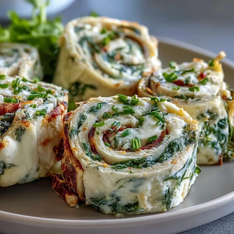Creamy turkey and spinach pinwheels with cheddar, sliced into colorful appetizer bites.