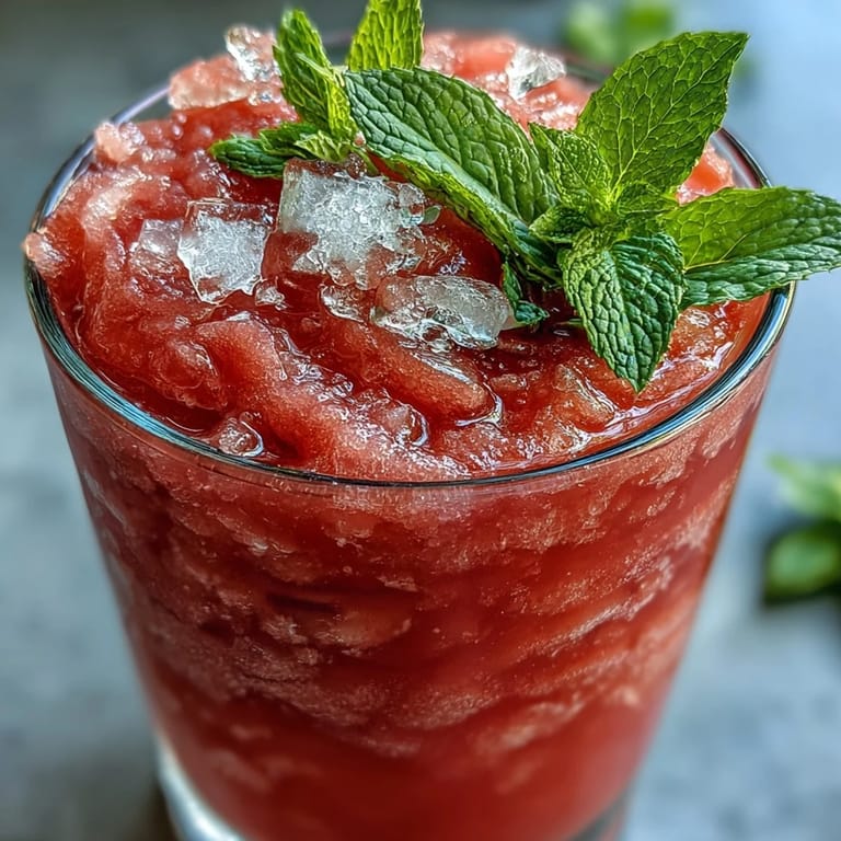 Enjoy this easy Frozen Watermelon Lemonade Slushie, ready in minutes.