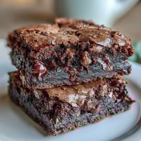 Golden-brown Hojicha Brookies with a crackly top and fudgy interior, still warm in an 8x8-inch pan.