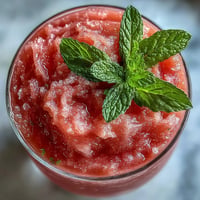 Frozen Watermelon Lemonade Slushie: Thirst-quenching, naturally sweet, perfect summer refreshment.